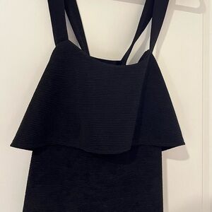 Madewell Black Ruffled Strap Women's Top